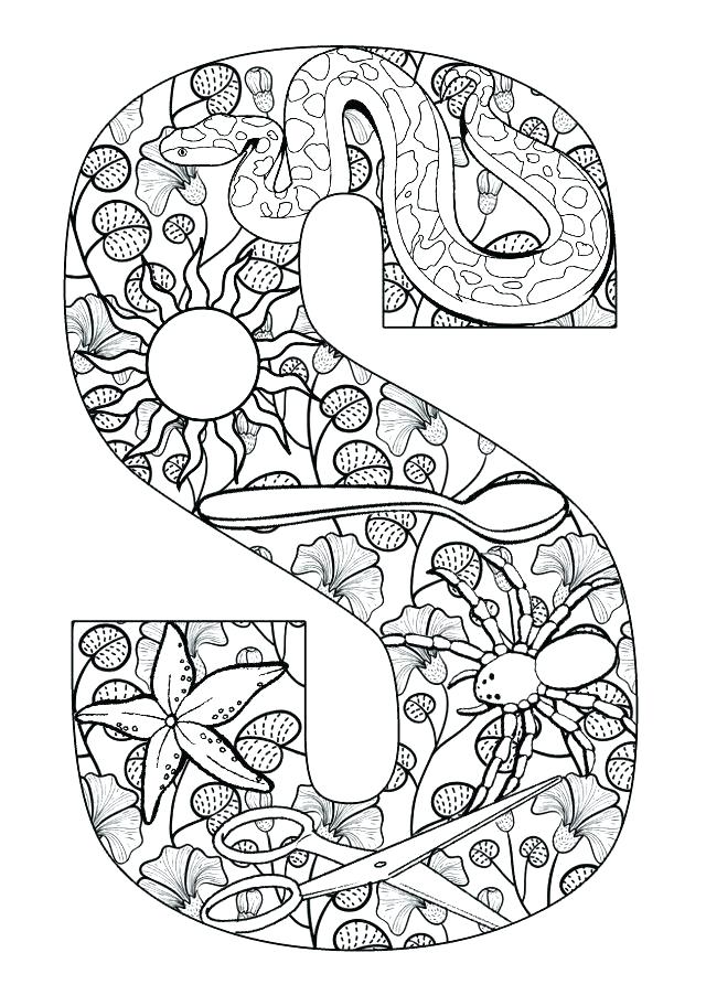  Letter Coloring Pages For Adults At GetColorings Free Printable 