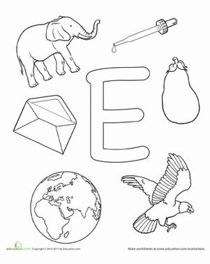 Letter E Coloring Pages Preschool At Getcolorings.com | Free Printable