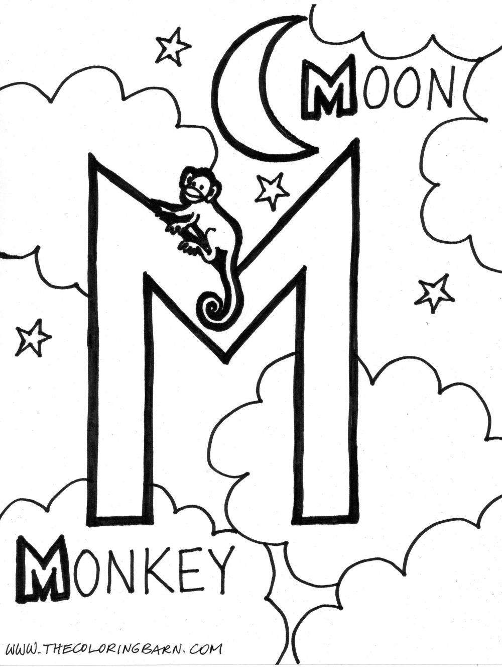 Letter M Coloring Page At GetColorings Free Printable Colorings 