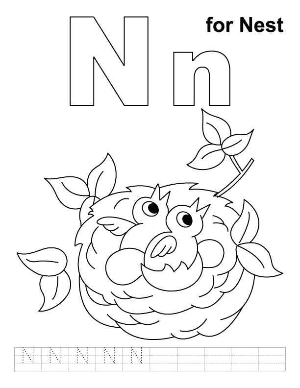 Letter N Coloring Pages Preschool At Free Printable