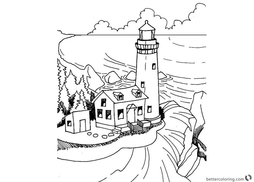 Lighthouse Coloring Pages For Adults at GetColorings.com | Free