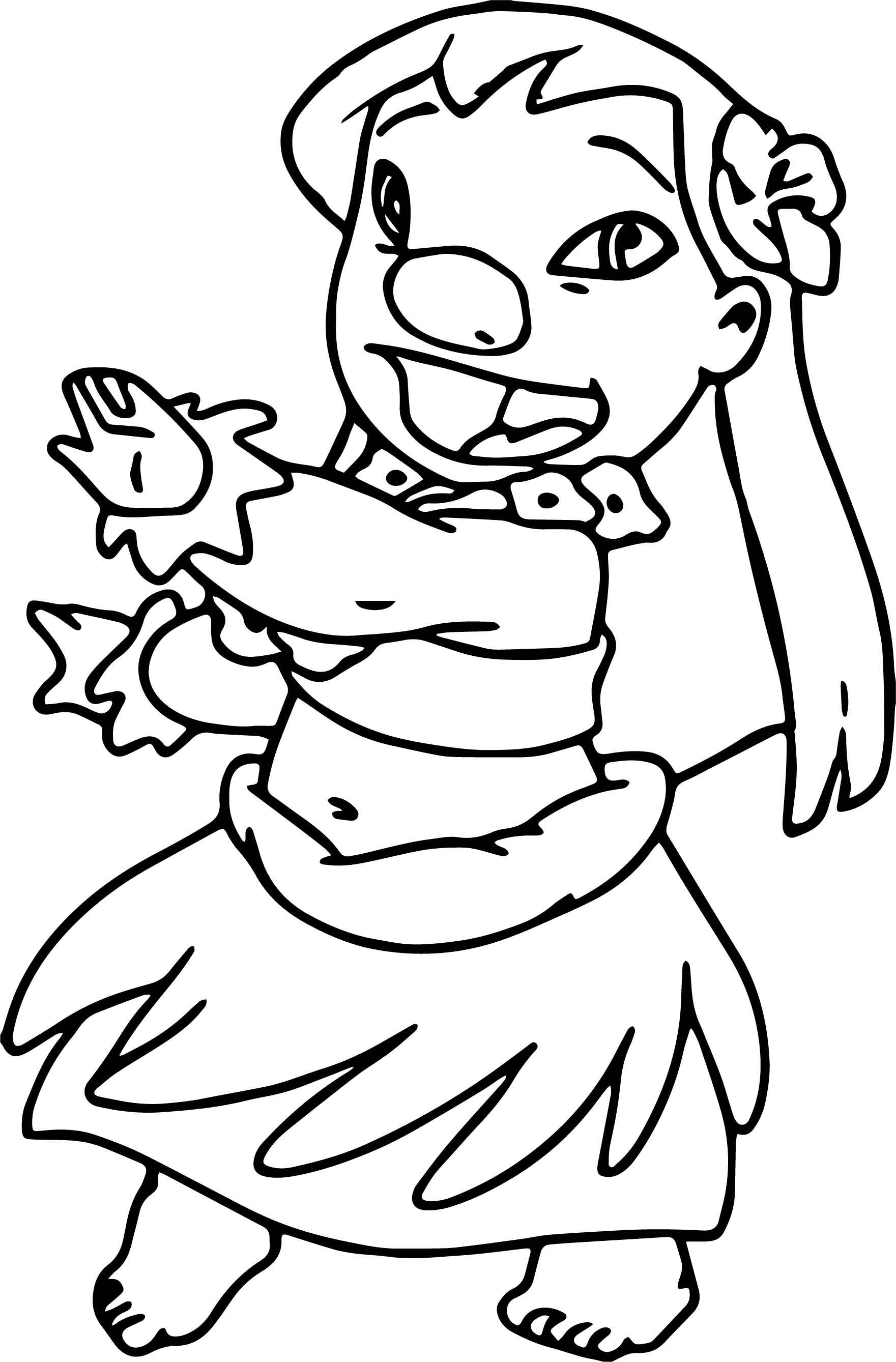 Lilo And Stitch Hula Coloring Pages Coloringme Hot Sex Picture