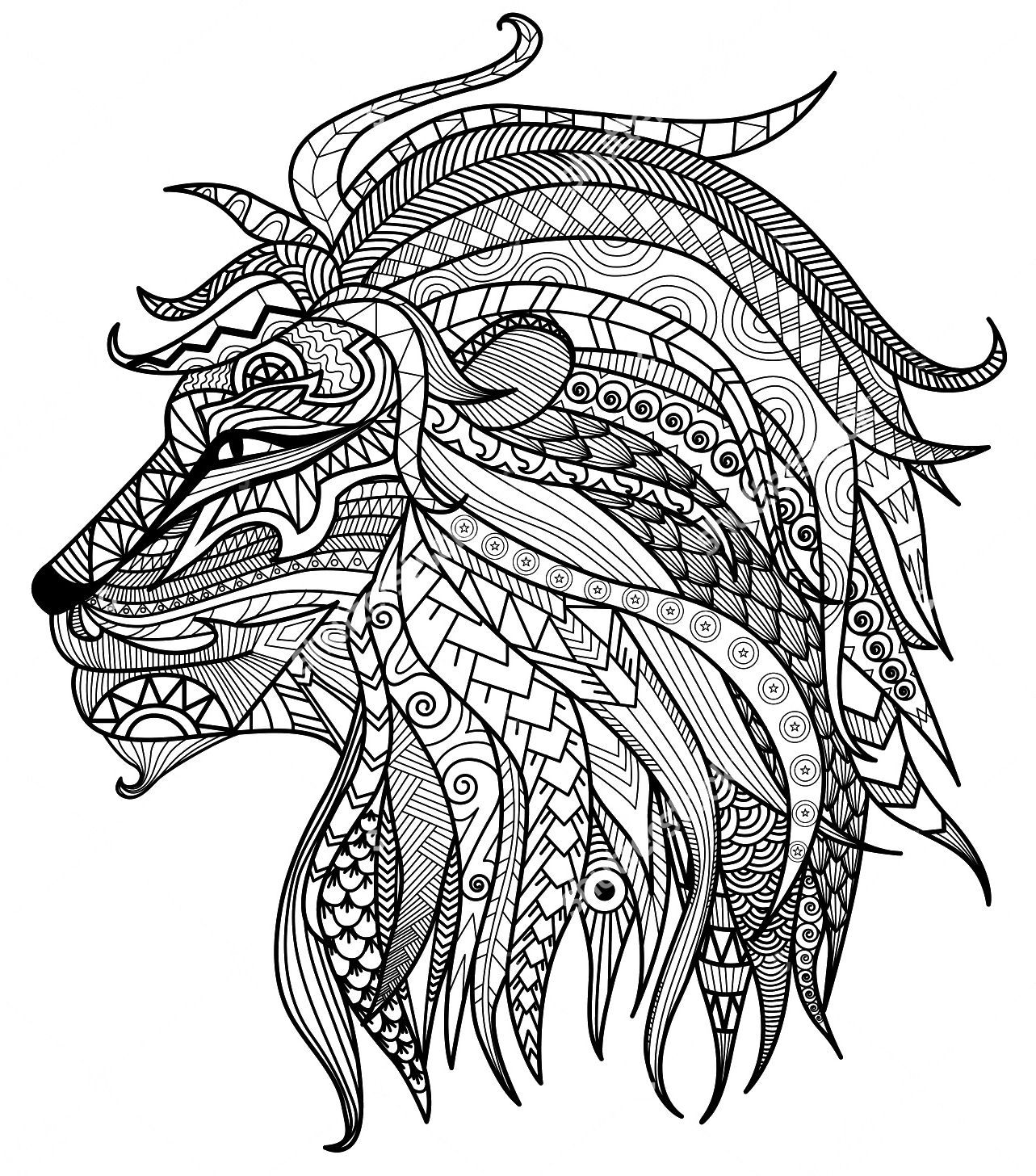 Lion Coloring Pages At Free Printable Colorings