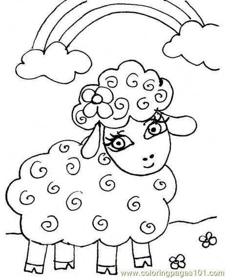 Lion Lamb Coloring Page at GetColorings.com | Free printable colorings