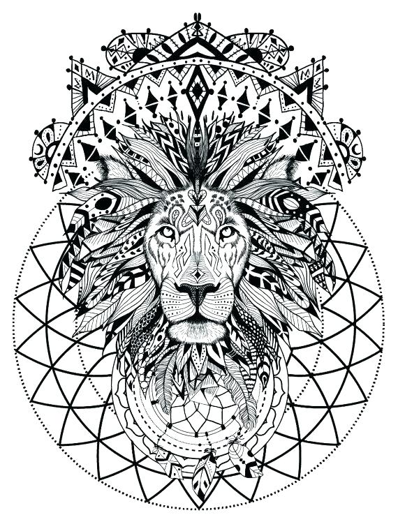 Lion Mandala Coloring Pages at GetColorings.com | Free printable