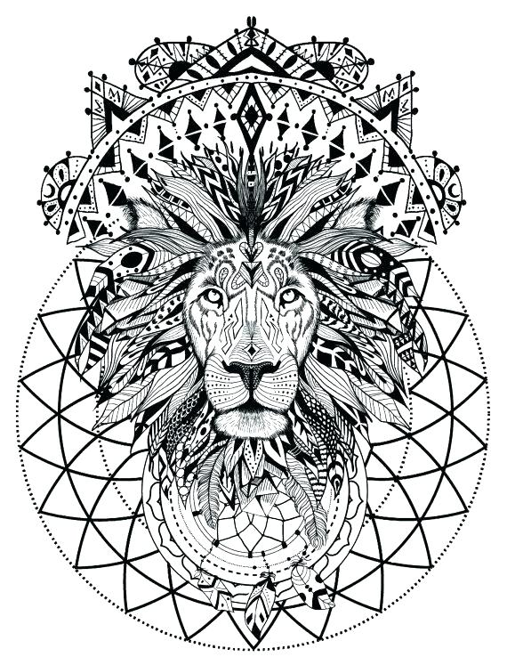 Lion Mandala Coloring Pages at GetColorings.com  Free printable