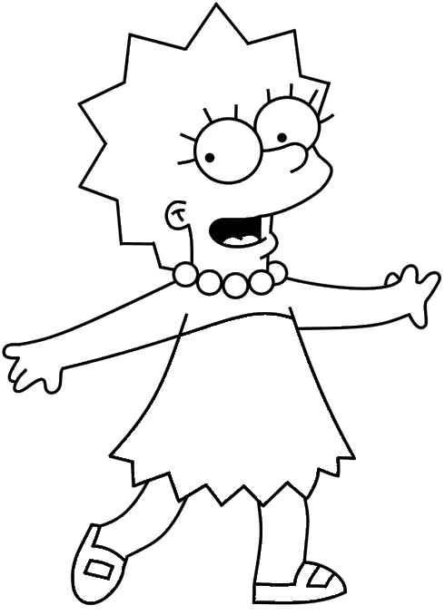 Lisa Simpson Coloring Page Printable Images And Photos Finder