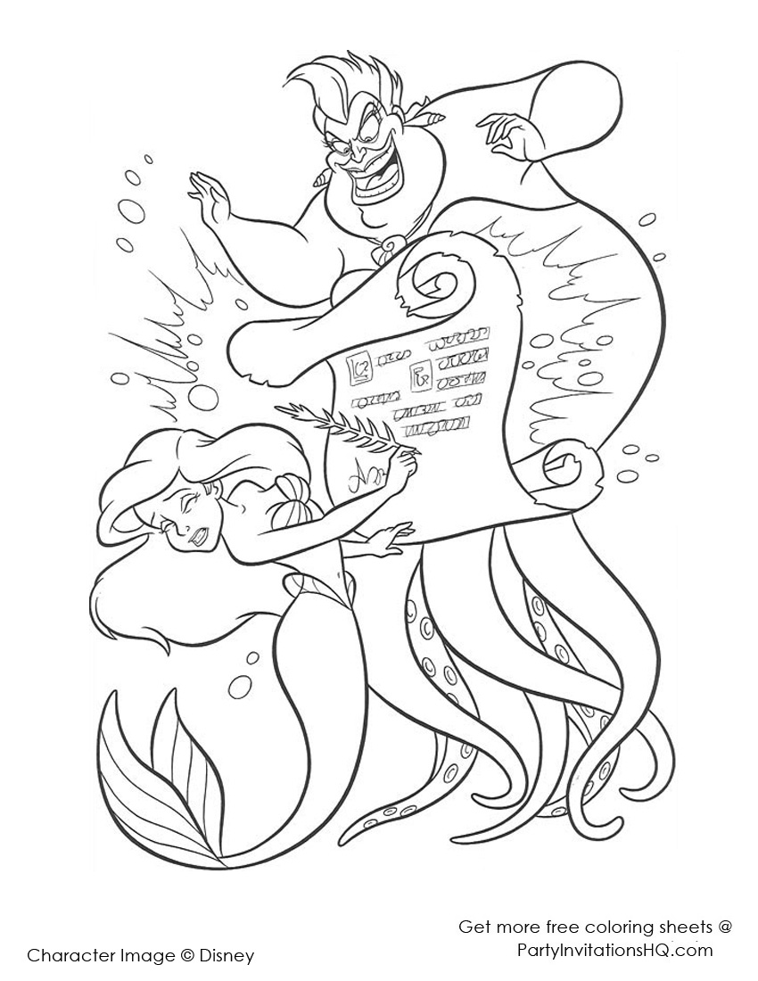 387 Simple Little Mermaid 2 Coloring Pages for Kids