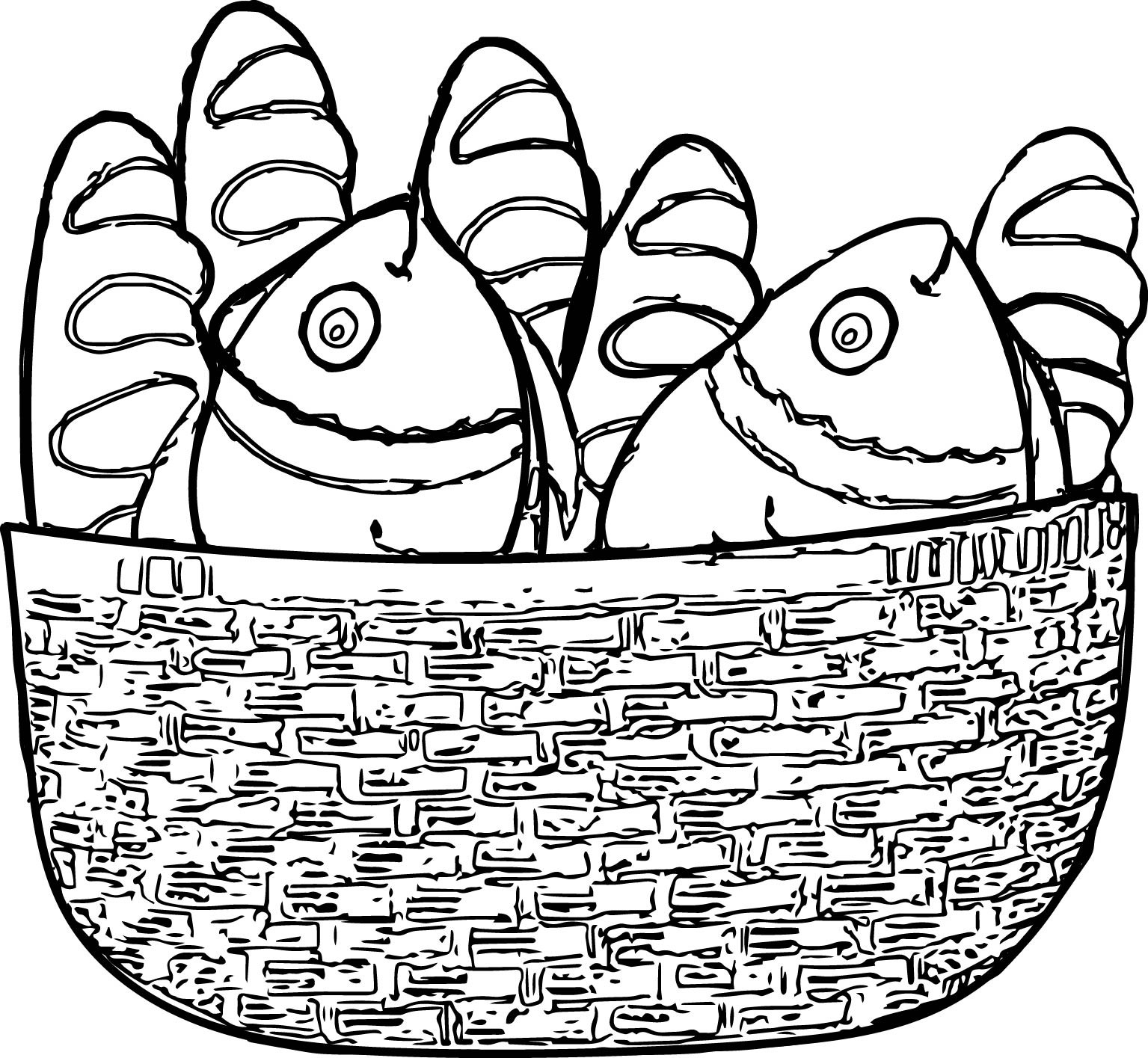 Loaves And Fishes Coloring Page at Free printable