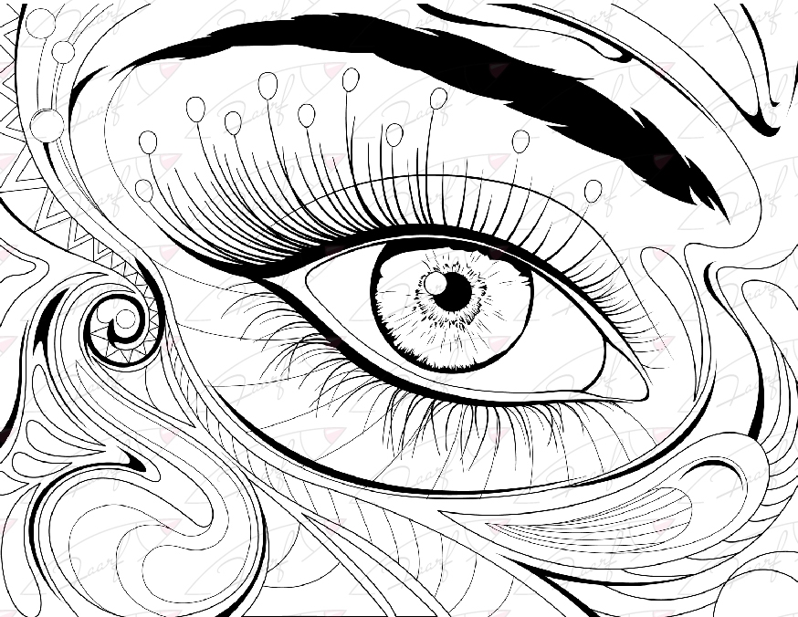 Cat Eyes Coloring Pages - hahahaimblogging