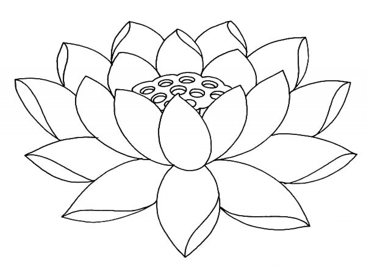 Lotus Flower Coloring Page at GetColorings.com | Free printable