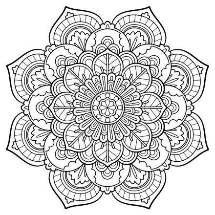 Lotus Mandala Coloring Page at GetColorings.com | Free printable