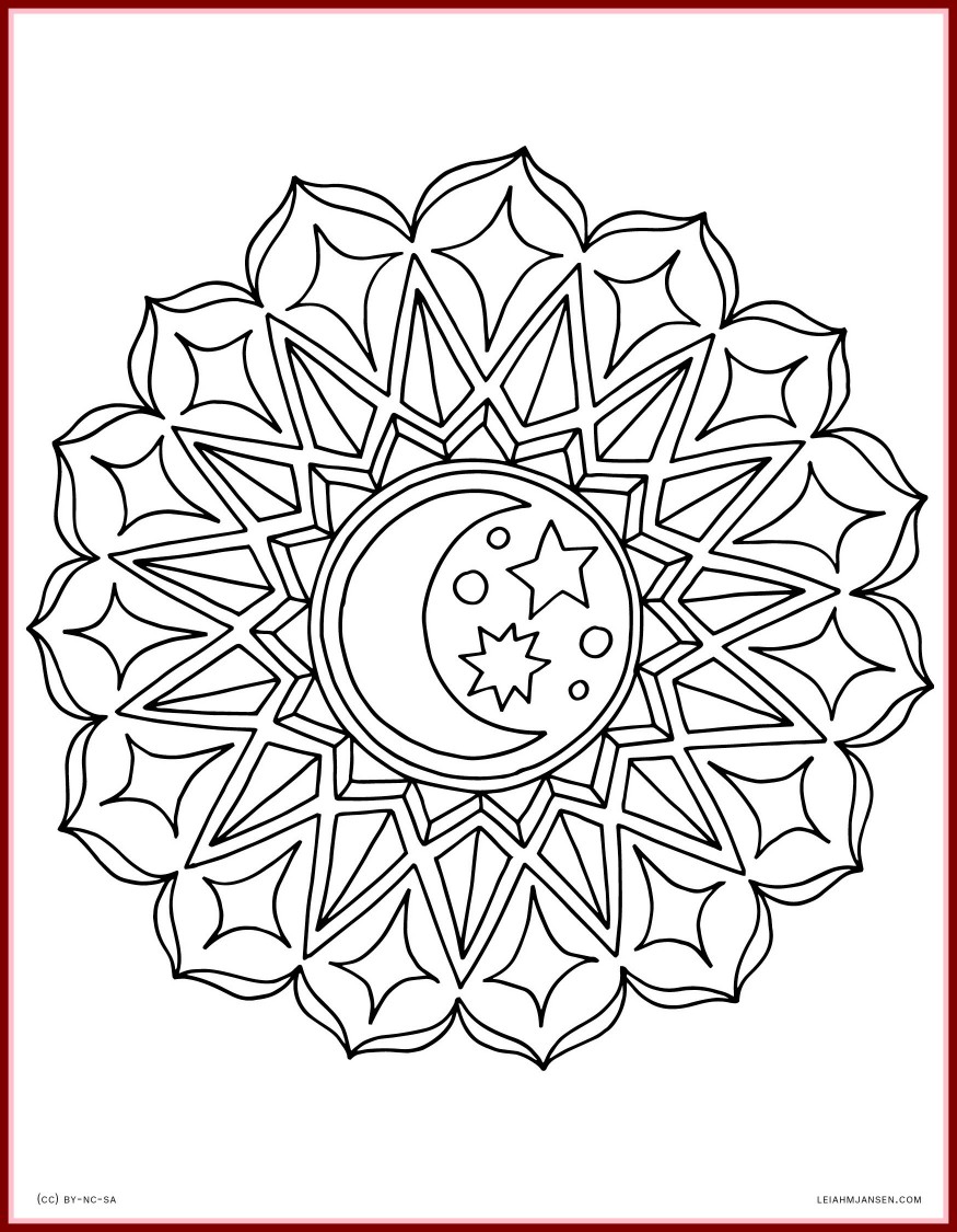 Printable Lotus Flower Mandala Coloring Pages - Mandalas and meditation
