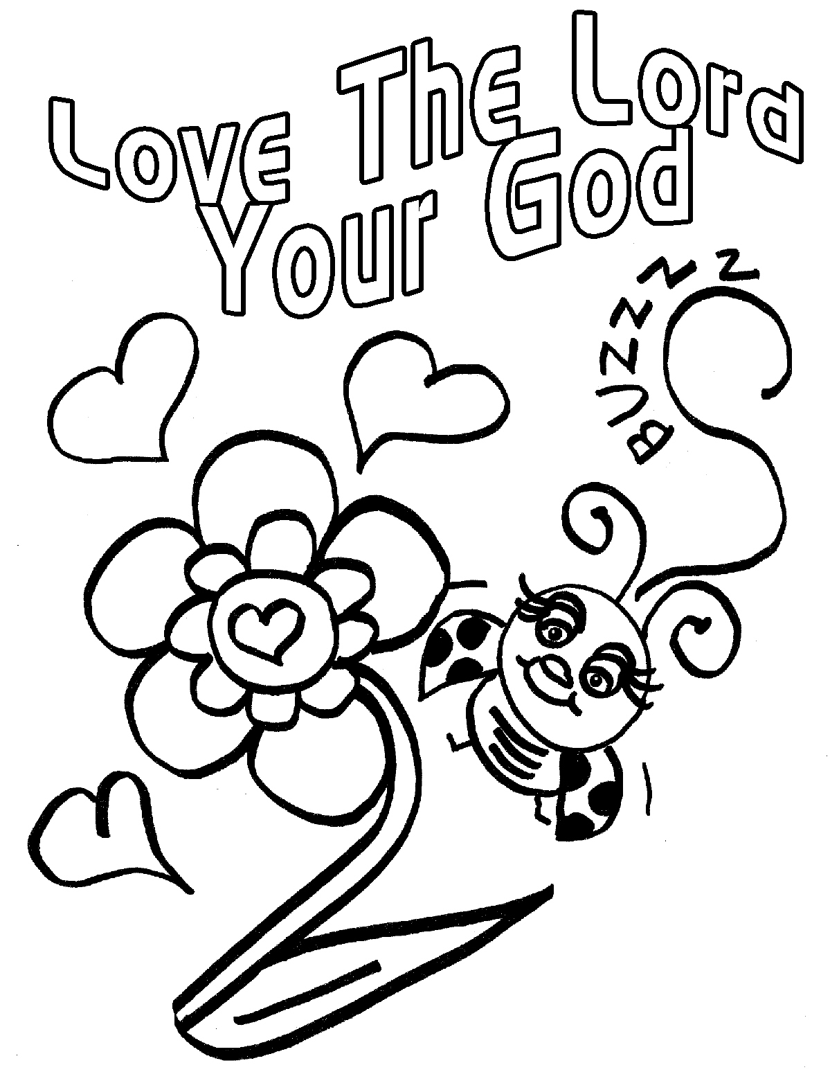 Love Coloring Pages For Kids at Free printable