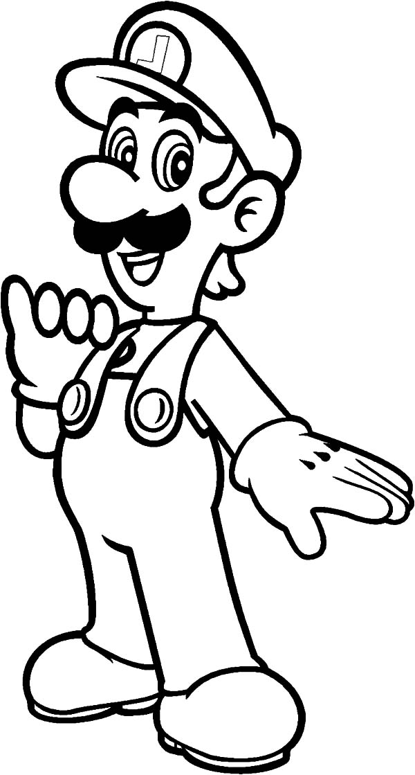 Luigi Coloring Pages at Free printable colorings