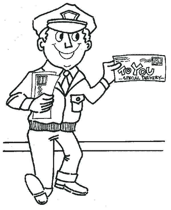 Mail Carrier Coloring Page At GetColorings Free Printable