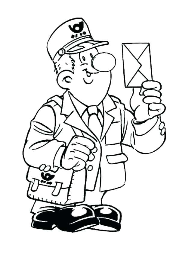 Mailman Coloring Page at GetColorings.com | Free printable colorings