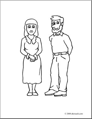 Man And Woman Coloring Page At GetColorings Free Printable