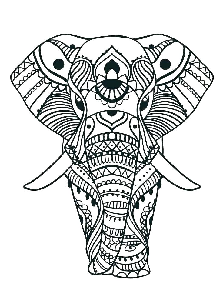 Mandala Elephant Coloring Pages at GetColorings.com | Free printable