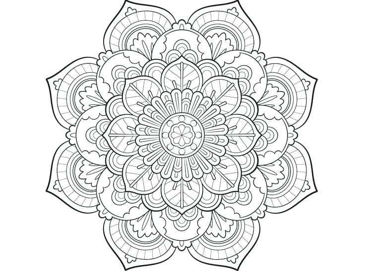 Mandala Flower Coloring Pages Difficult at GetColorings ...