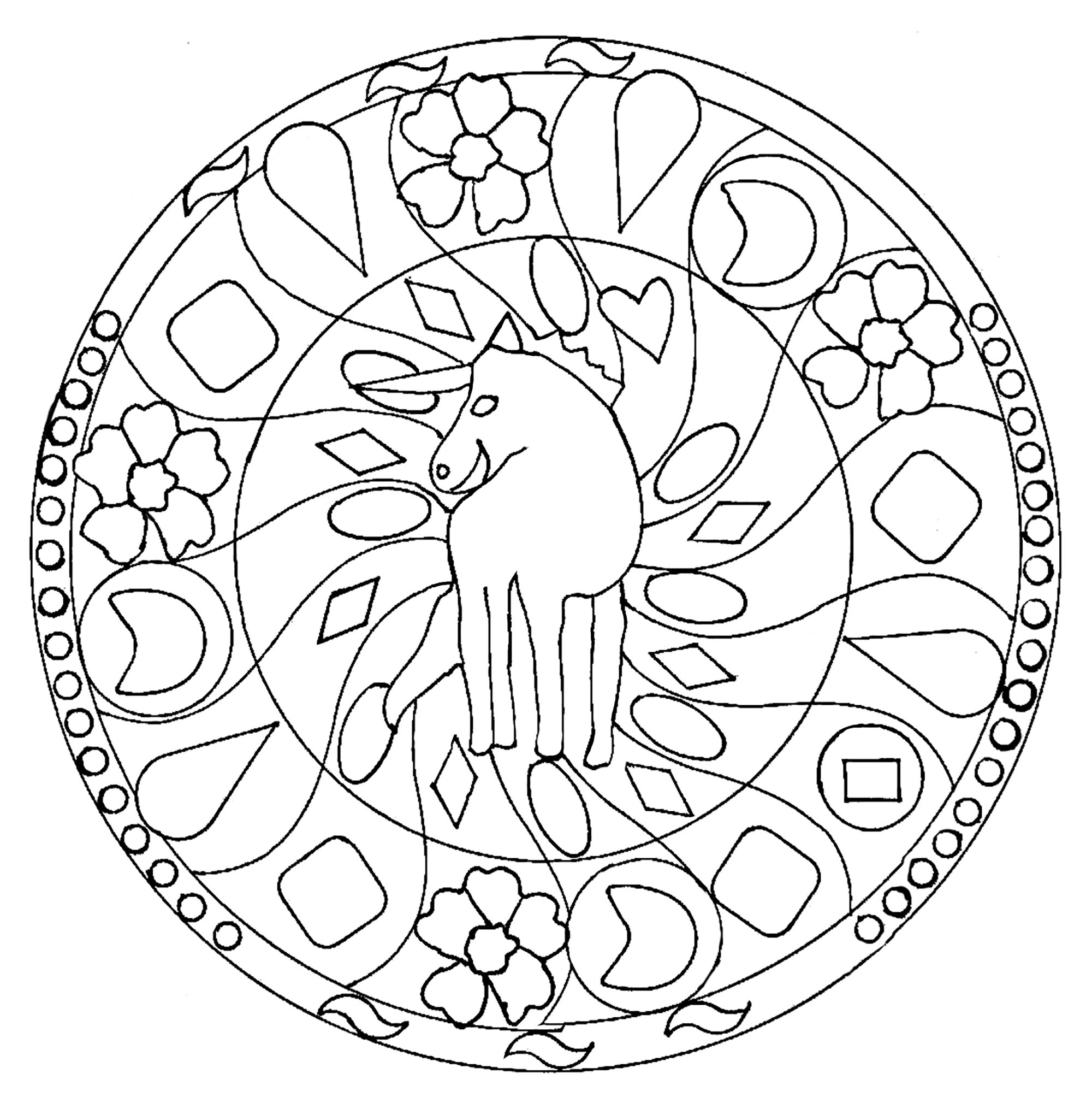 Mandala Horse Coloring Pages at GetColorings.com | Free printable