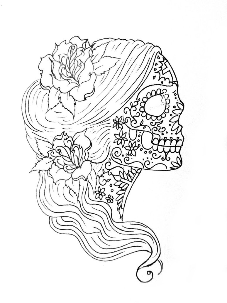 Mandala Skull Coloring Pages at Free printable