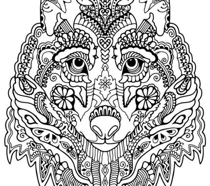 wolf mandala coloring pages to print