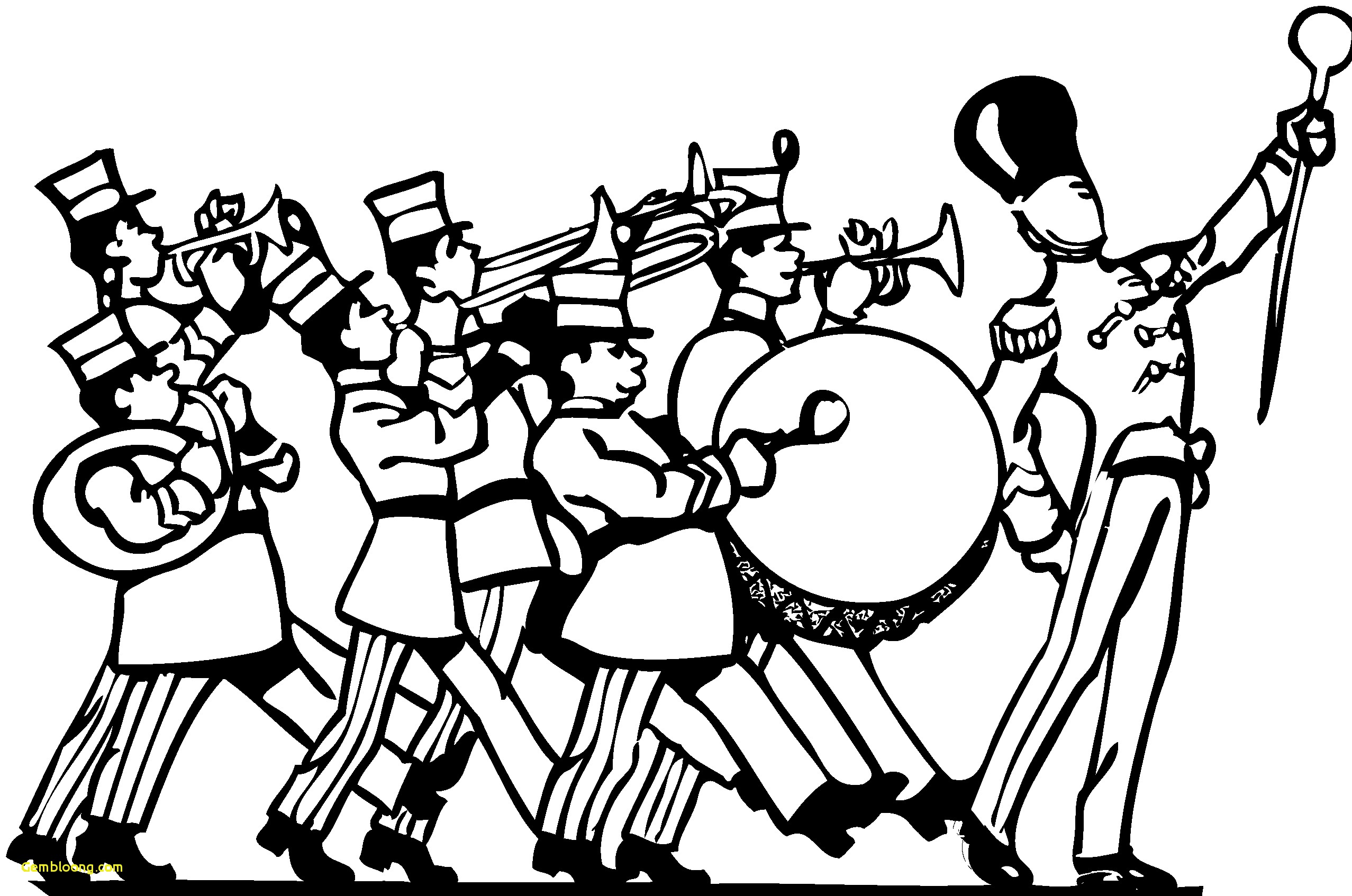 Marching Band Coloring Pages at Free printable