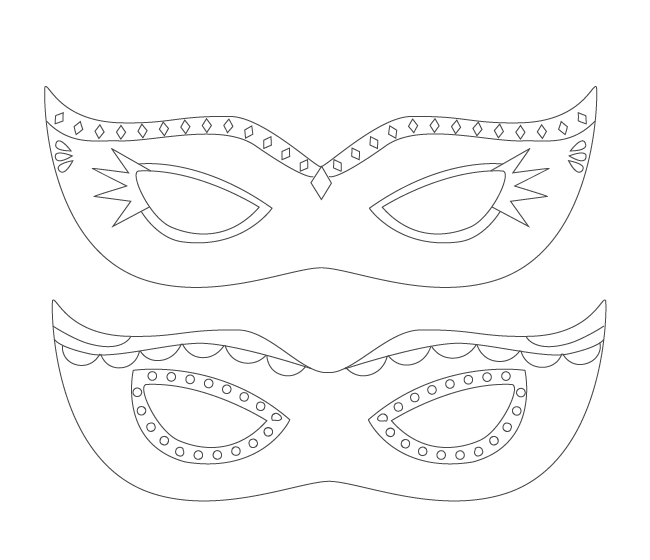 Mardi Gras Mask Coloring Page At GetColorings Free Printable 
