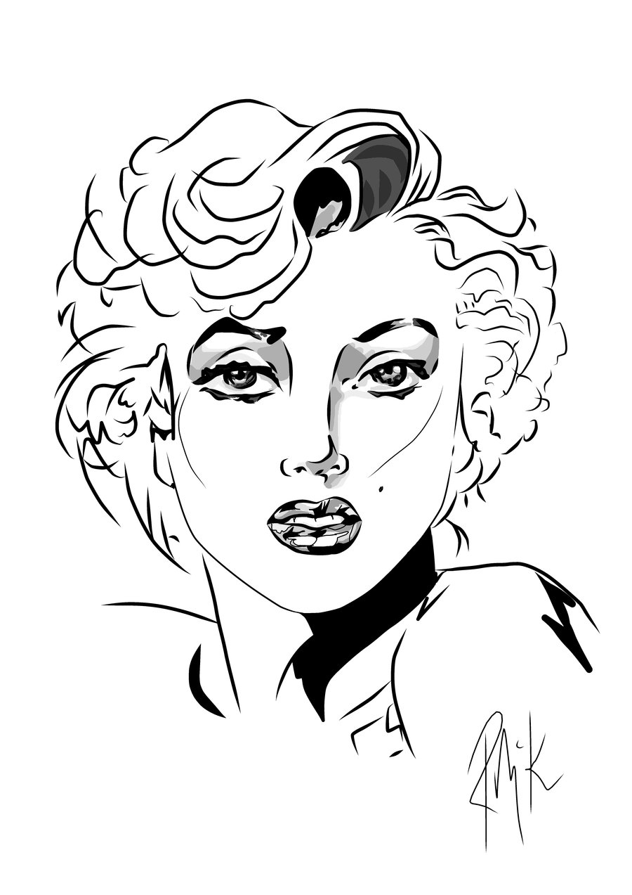 Marilyn Monroe Coloring Pages At GetColorings Free Printable 