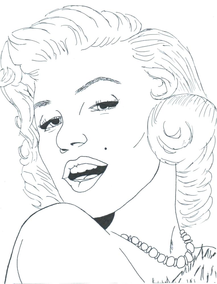 Marilyn Monroe Coloring Page At GetColorings Free Printable 