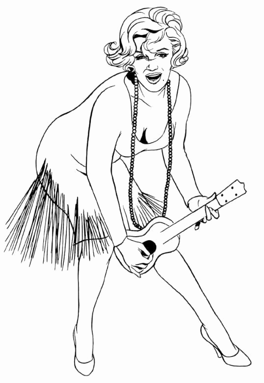 Marilyn Monroe Coloring Pages at Free printable