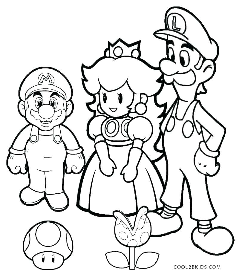 Mario And Luigi Coloring Pages at Free printable