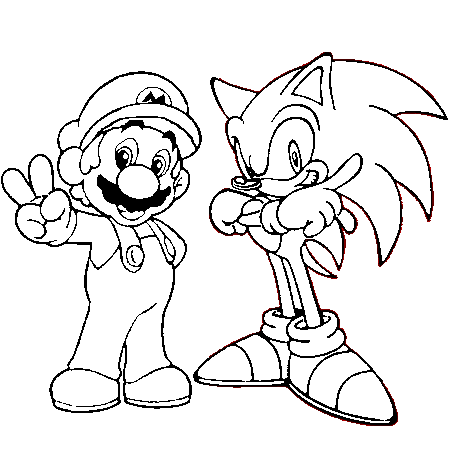 Mario And Sonic Coloring Pages at GetColorings.com | Free printable