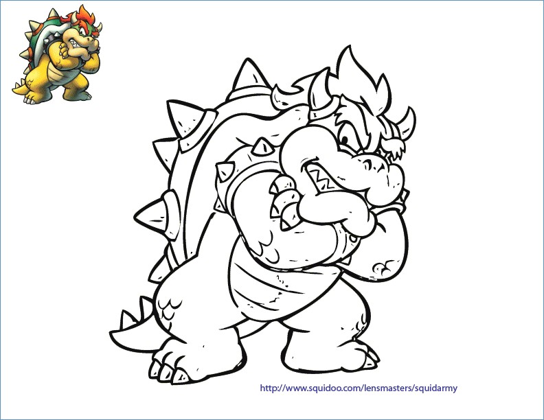Mario Coloring Pages Bowser at GetColorings.com | Free printable