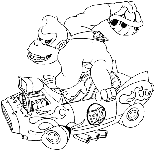 Mario Kart Coloring Pages At GetColorings Free Printable 