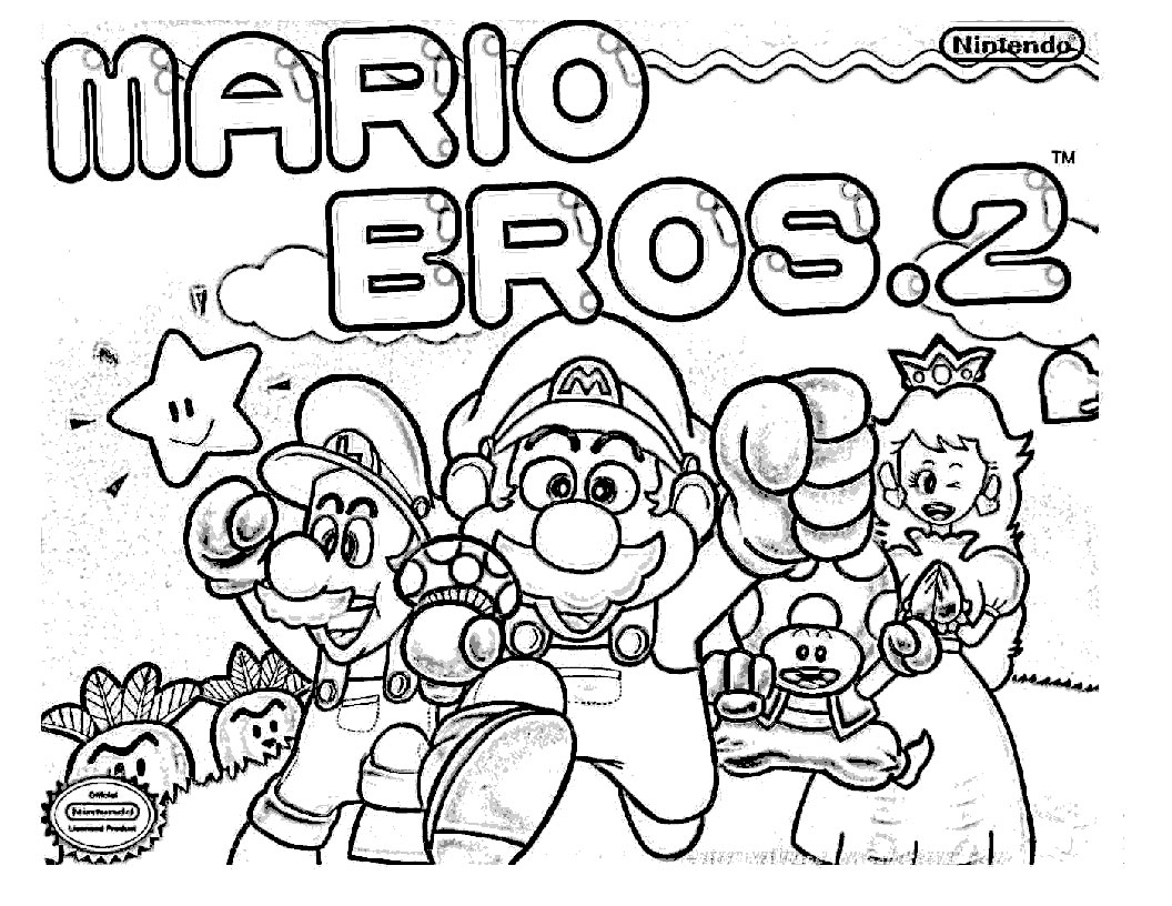 Mario World Coloring Pages at Free printable