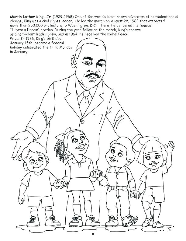 Martin Luther King Coloring Pages Printable at Free