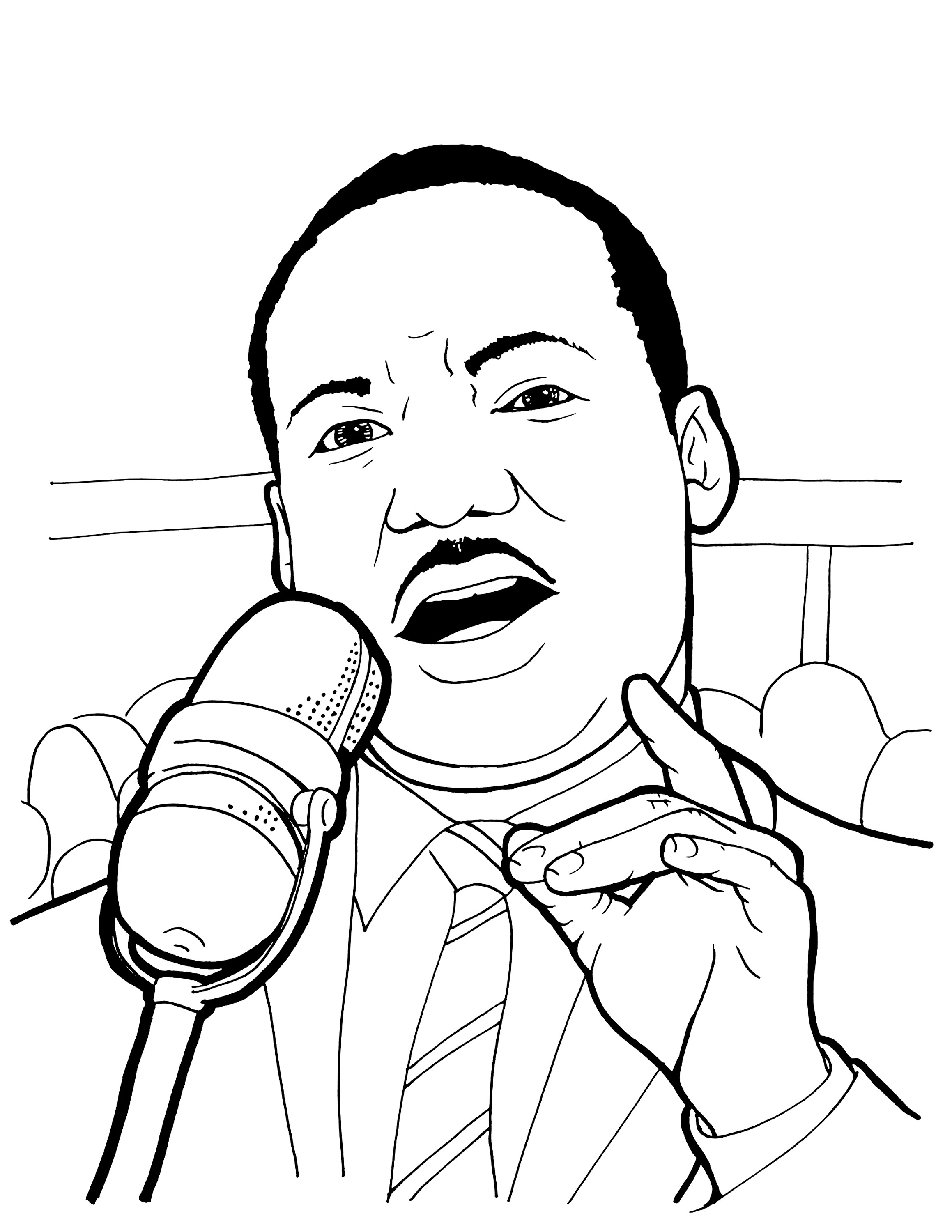 Martin Luther King Coloring Pages Printable at Free