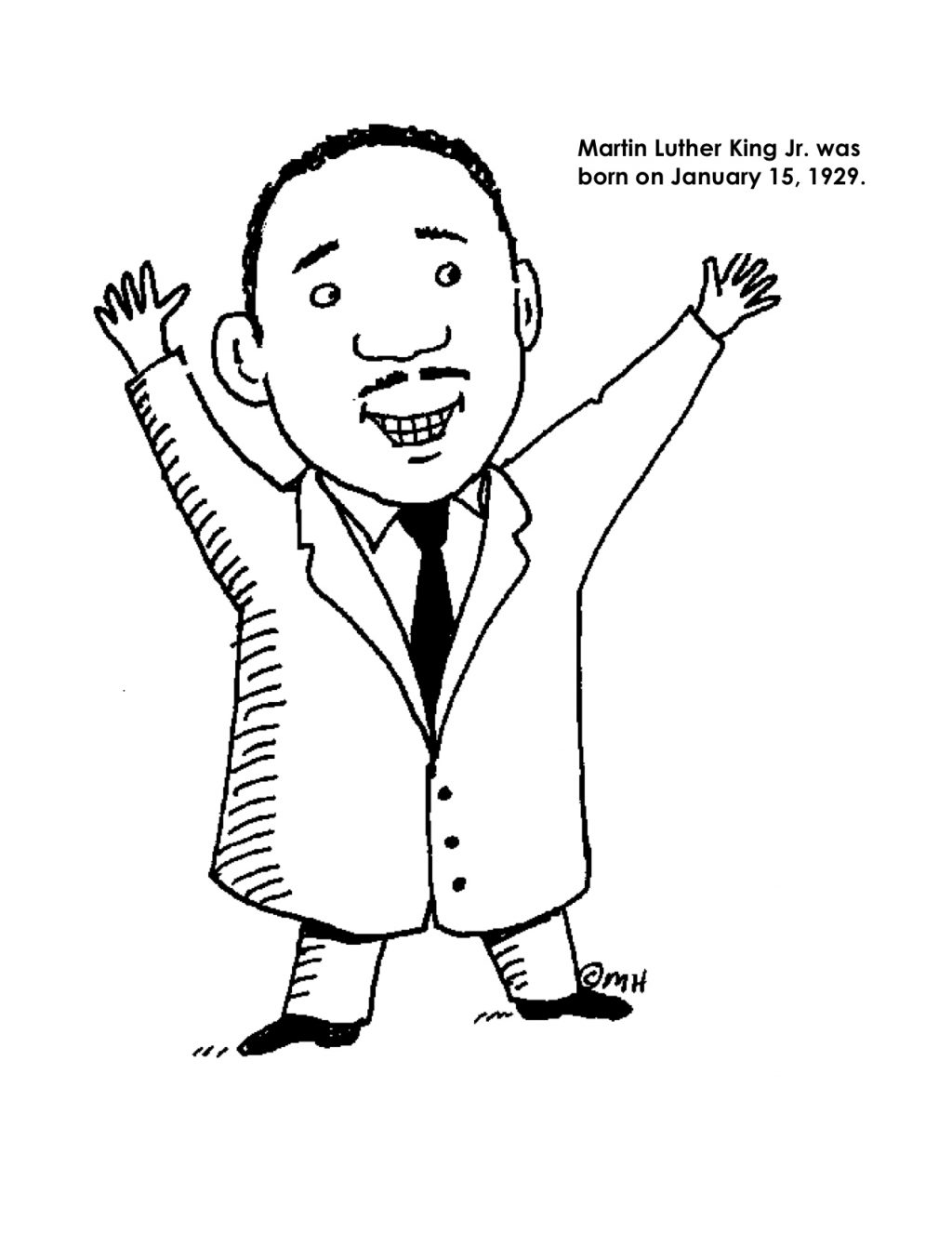 Martin Luther King Coloring Pages Printable At GetColorings Free