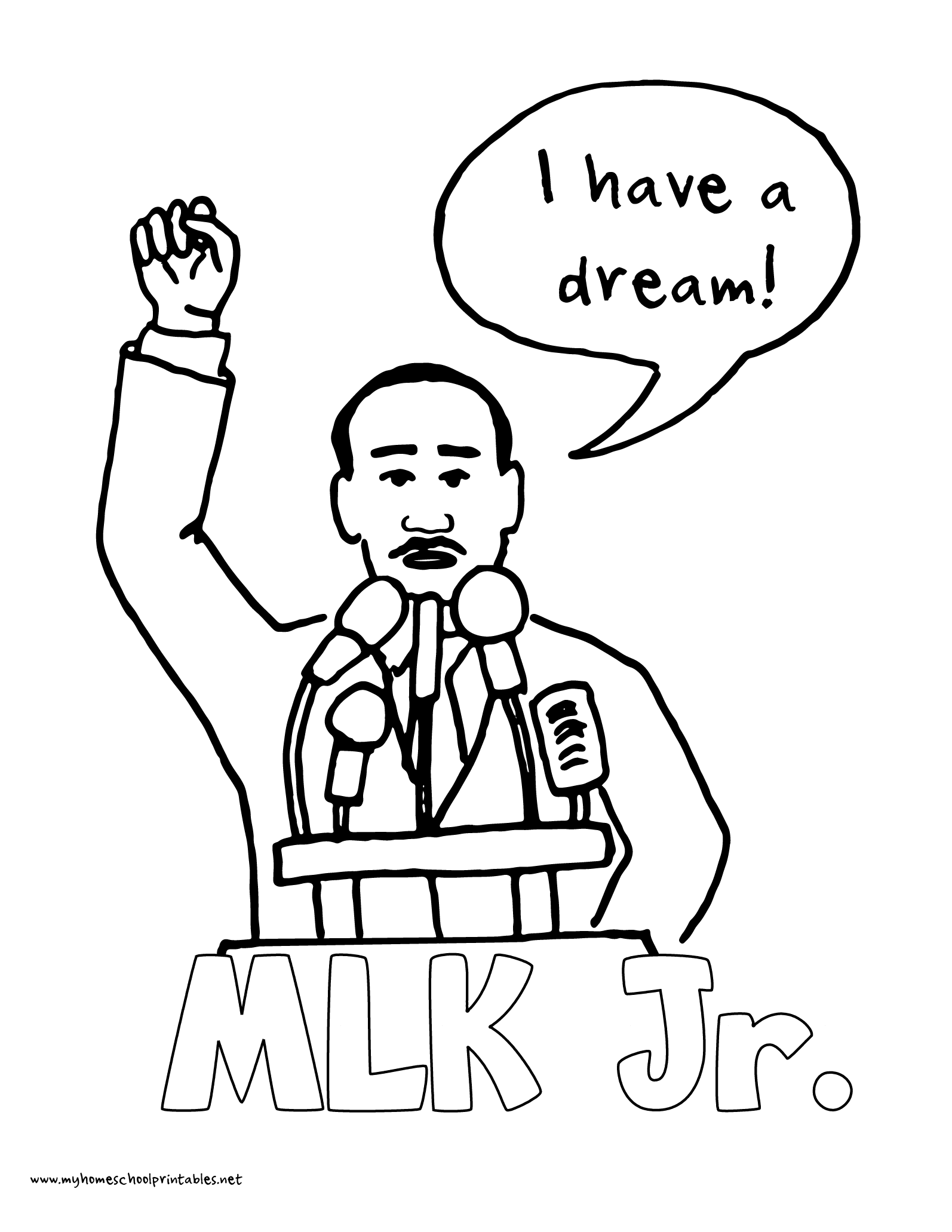 Mlk Coloring Pages Printable Printable World Holiday