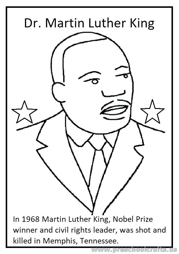 Martin Luther King Day Coloring Pages at Free
