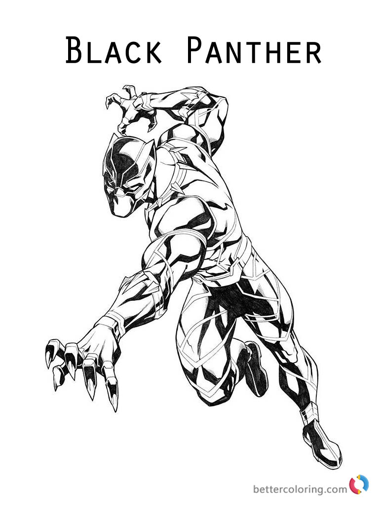 Marvel Black Panther Coloring Pages At GetColorings Free 