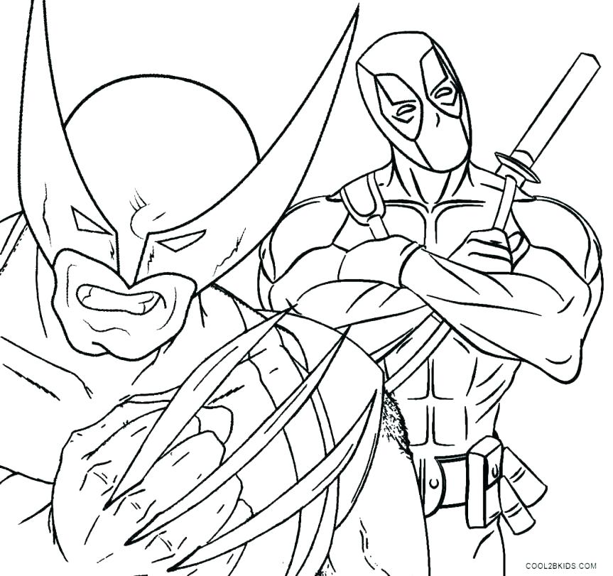 Marvel Deadpool Coloring Pages at GetColorings.com | Free printable
