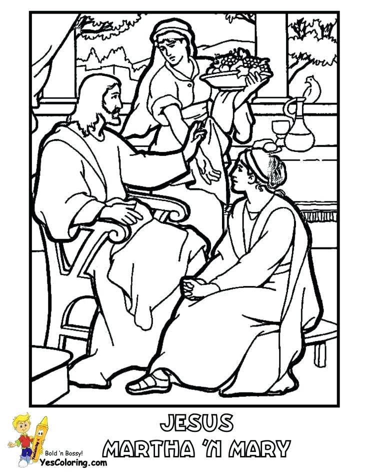 Mary And Martha Coloring Page at GetColorings.com | Free printable