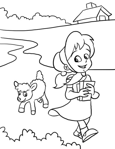 Mary Had A Little Lamb Coloring Page At Getcolorings.com 