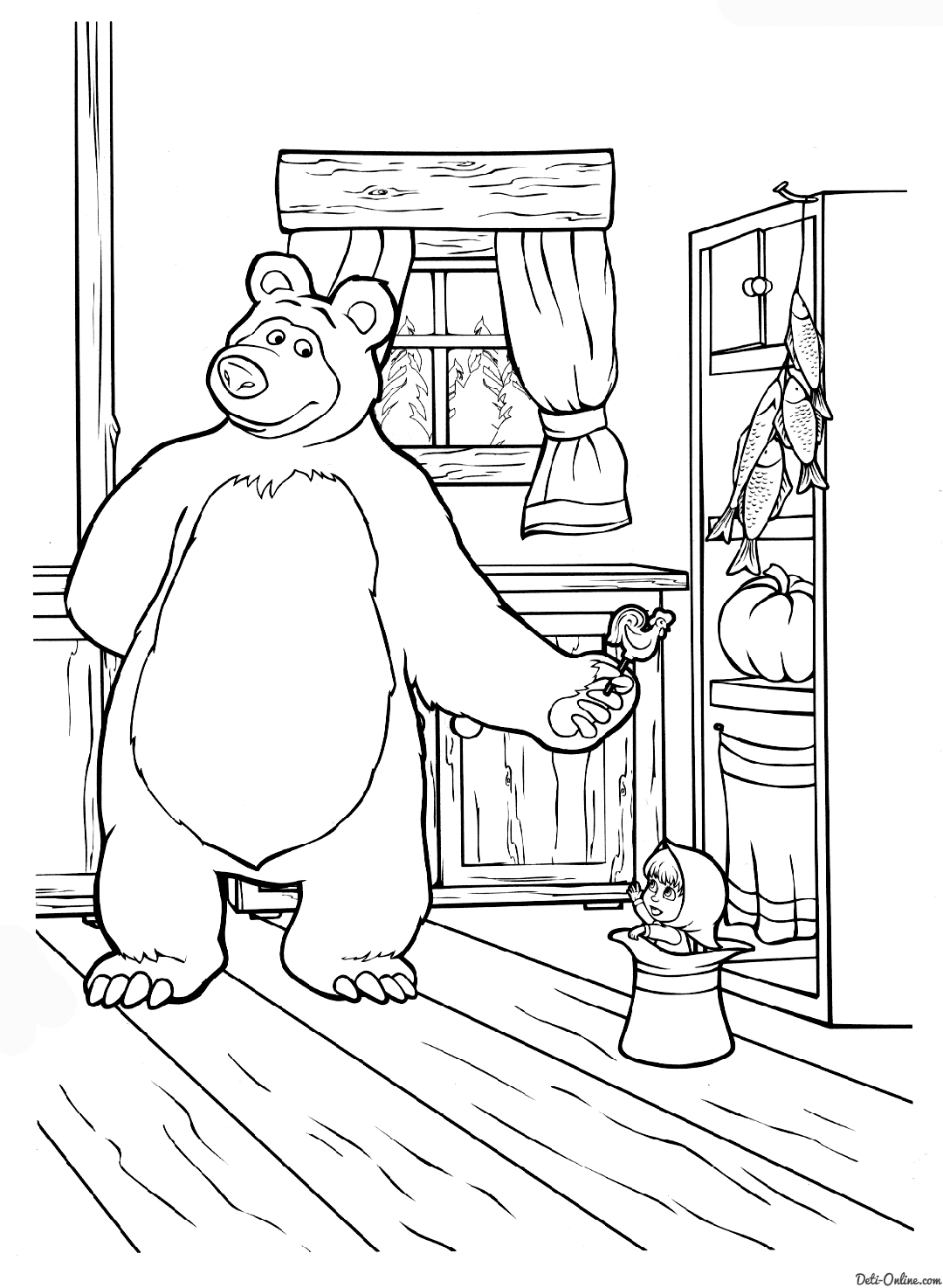 Masha And The Bear Coloring Pages at GetColorings.com | Free printable