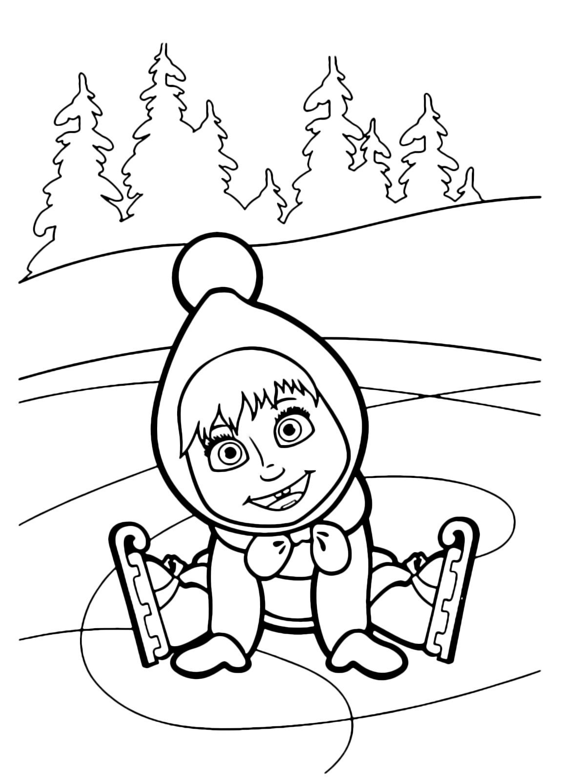 Masha And The Bear Coloring Pages at GetColoringscom