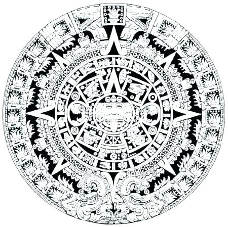 Aztec Calendar Coloring Page At GetColorings Free Printable