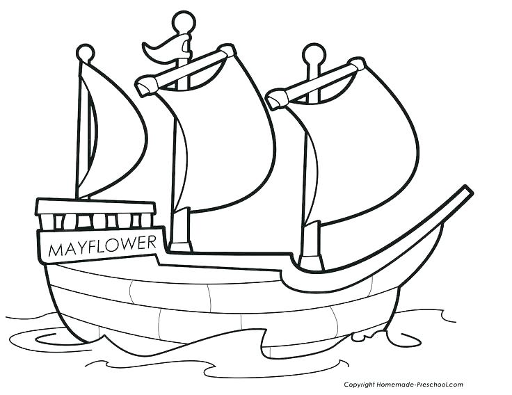 Mayflower Ship Coloring Page at Free printable